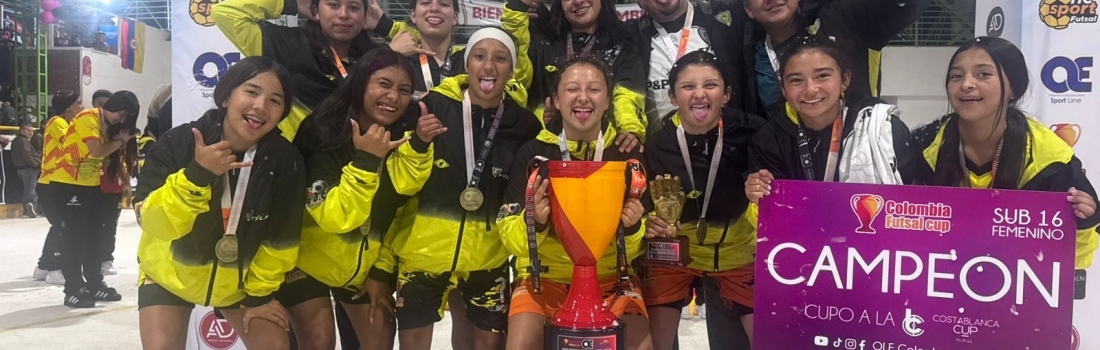 PYP TYLKO DE LA LOCALIDAD DE SUBA , FUE EL CAMPEÓN DE LA COLOMBIA FUTSAL CUP , CATEGORÍA SUB 16 FEMENINO, REALIZADO EN COMBITA