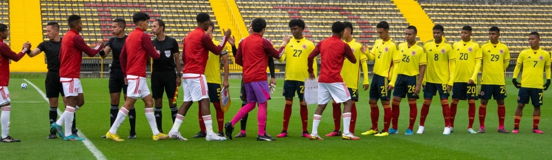 LAS SELECCIONES DE COLOMBIA Y PERÚ SUB – 17, IGUALARON EN PARTIDO AMISTOSO EN EL ESTADIO METROPOLITANO DE TECHO.