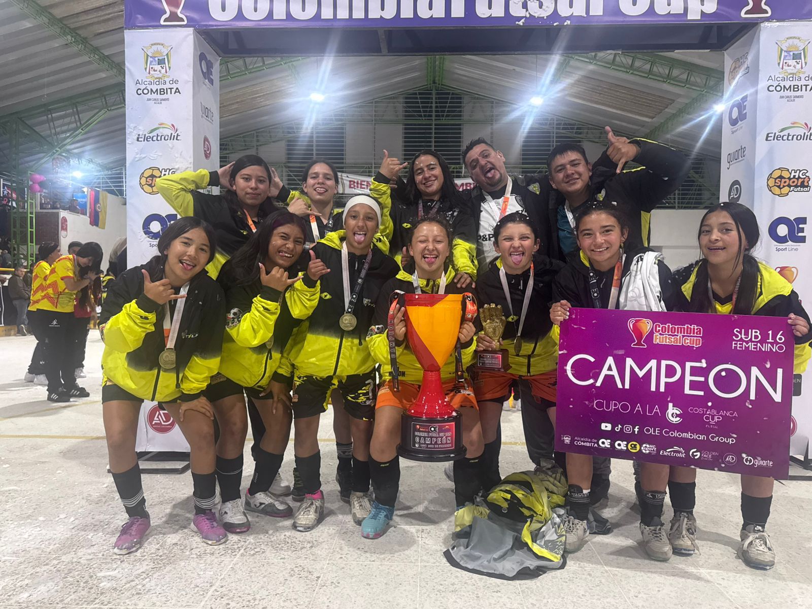 PYP TYLKO DE LA LOCALIDAD DE SUBA , FUE EL CAMPEÓN DE LA COLOMBIA FUTSAL CUP , CATEGORÍA SUB 16 FEMENINO, REALIZADO EN COMBITA